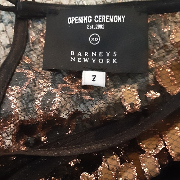 Open Ceremony Brown Metallic dress size 2. - Picture 2 of 4